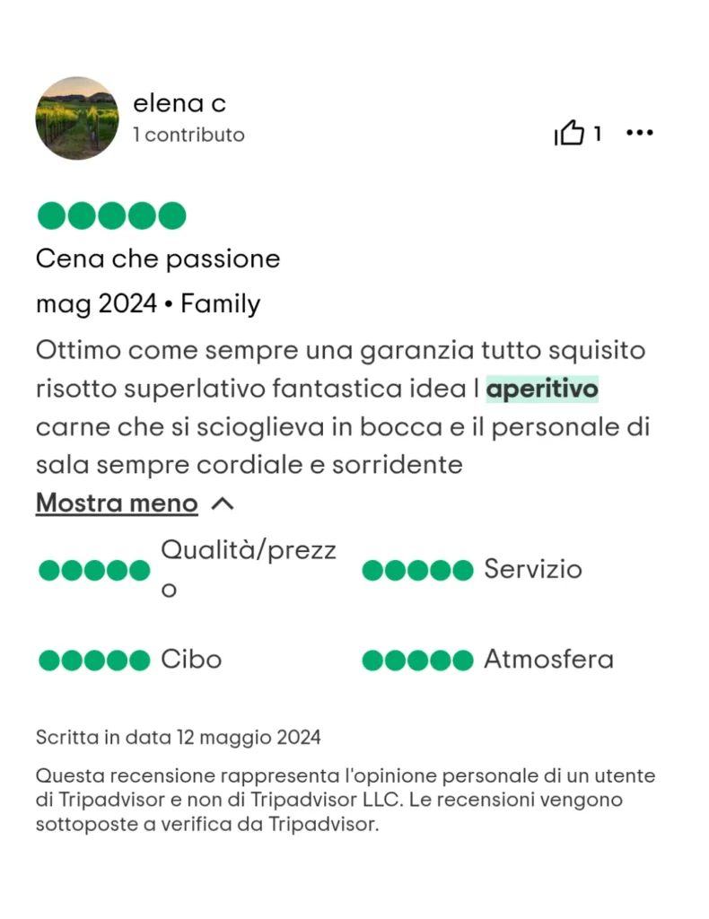 Recensione Aperitivo Bergamo Ristorante L'Angolo